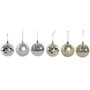 Boules de Noël Home ESPRIT Doré Argenté PVC 16 x 16 x 24 cm (2 Unités)