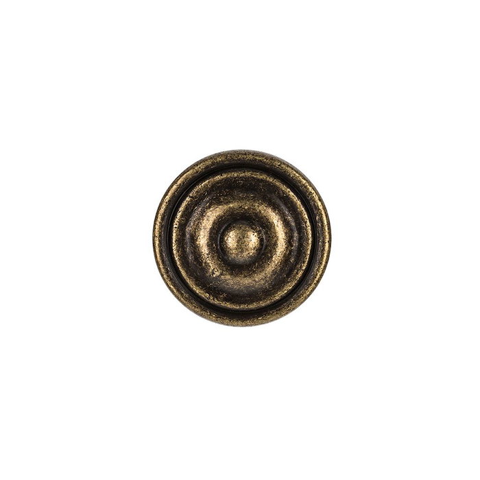 Rei Pomo pour meuble, modèle 3110, en zamak, finition vieux cuir, Ø 35 mm, blister de 4 pièces Rei Pomo pour meuble, modèle 3110, en zamak, finition vieux cuir, Ø 35 mm, blister de 4 pièces