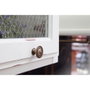 Rei Pomo pour meuble, modèle 3110, en zamak, finition vieux cuir, Ø 35 mm, blister de 4 pièces