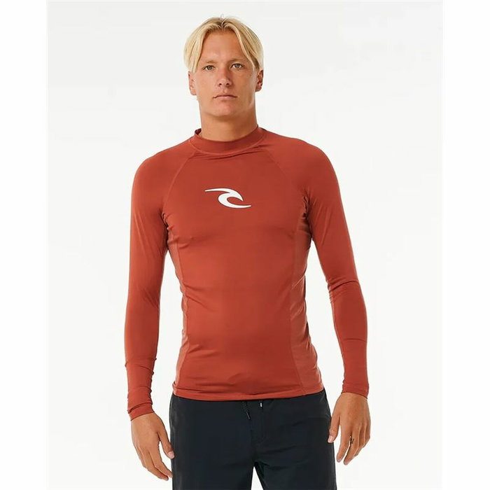 T-Shirt de Bain Rip Curl Waves Upf Perf L/S Rouge Surf
