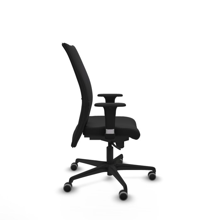 Piqueras Y Crespo Chaise de bureau Albacete confidente, Similpiel Noir, Mécanisme Sincro, Accoudoirs 1D, Roues 65mm