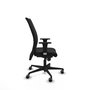 Piqueras Y Crespo Chaise de bureau Albacete confidente, Similpiel Noir, Mécanisme Sincro, Accoudoirs 1D, Roues 65mm