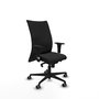 Piqueras Y Crespo Chaise de bureau Albacete confidente, Similpiel Noir, Mécanisme Sincro, Accoudoirs 1D, Roues 65mm