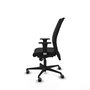 Piqueras Y Crespo Chaise de bureau Albacete confidente, Similpiel Noir, Mécanisme Sincro, Accoudoirs 1D, Roues 65mm