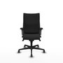 Piqueras Y Crespo Chaise de bureau Albacete confidente, Similpiel Noir, Mécanisme Sincro, Accoudoirs 1D, Roues 65mm