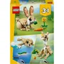 LEGO Creator 31162 Jeu de Construction 3-en-1 L'Adorable Lapin, Lama ou Phoque Articulé, 326 Pièces, pour Enfants à Partir de 8 Ans