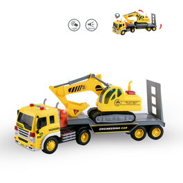 TACHAN Camion avec grúa Héros de la route avec sons et lumières