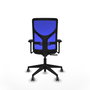 PIQUERAS Y CRESPO Chaise Motilla Synchro Noir et Bleu avec Accoudoirs 3D et Roulettes 65mm pour Moquette