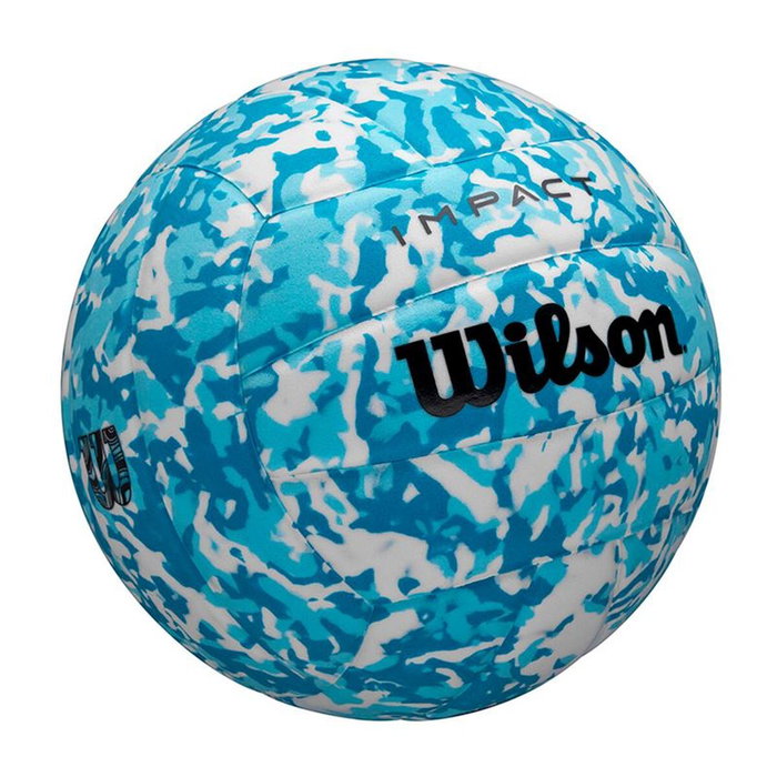 Ballon de Volley de Plage Wilson Impact Gen Green Vb Bleu Blanc (Taille 5)