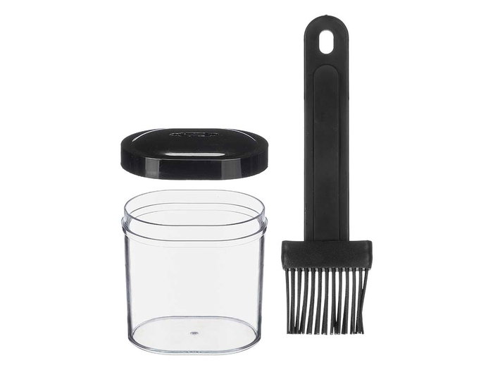 KINVARA Bote con pincel silicona Negro