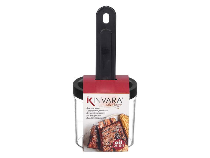 KINVARA Bote con pincel silicona Negro