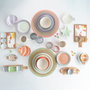 Quid Assiettes Kaleido Céramique 18 Pièces de couleur peint à la main