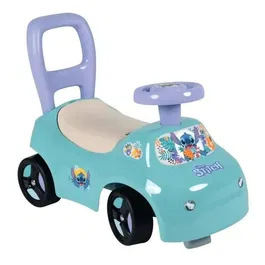 Smoby Porteur Voiture Stitch - Porteur stable léger ergonomique pour bébé dès 10 mois, aide à la marche, volant directionnel, coffre de rangement