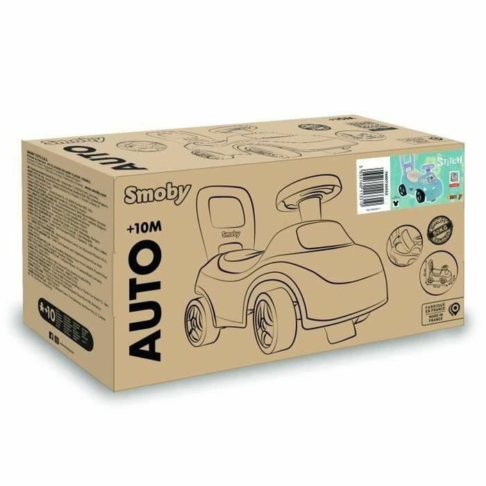 Smoby Stitch Porteur Auto Bleu