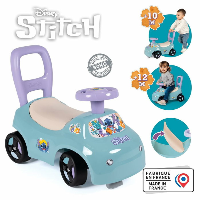 Smoby Stitch Porteur Auto Bleu