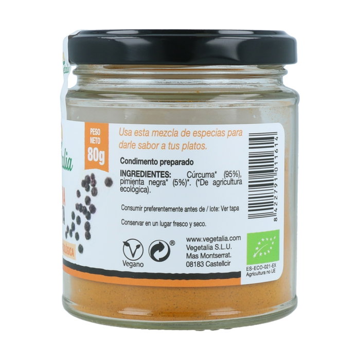 Vegetalia Curcuma + Poivre Noir Bio 80g