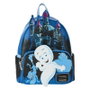 Loungefly Sac à dos Halloween Casper The Friendly Ghost en simili cuir, avec bandoulière réglable, poches latérales et détails phosphorescents