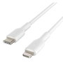 Belkin BOOST!CHARGE Câble USB-C vers Lightning 2m Blanc