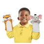 Melissa & Doug Coffret de 6 Marionnettes à Main Safari Animaux Girafe Éléphant Zèbre Singe Perroquet Tigre Jeu Enfant Dès 2 Ans