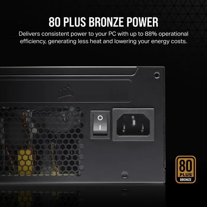Corsair CX750 Alimentation PC ATX 750W 80 PLUS Bronze - Certifié, efficacité 88%, garantie 3 ans