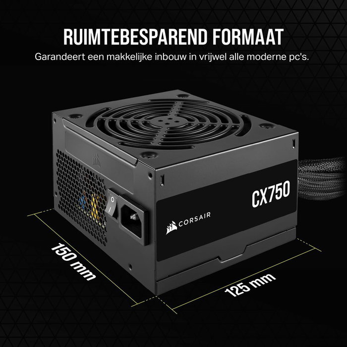 Corsair CX750 750 W ATX 80 PLUS Bronze Noir