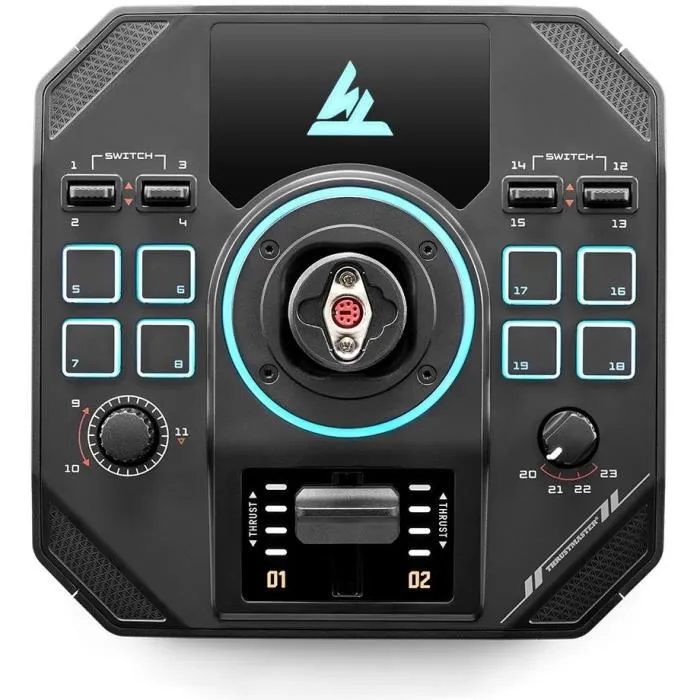 Thrustmaster TFRP Hotas Manette des Gaz - Joystick et Manette des Gaz Sol-R 4 avec Système de Rails Coulissants S.M.A.R.T