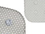 Berilo Tapis de Bain Antidérapant en Caoutchouc Gris 40x40x7 cm (Set de 6)