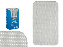 Berilo Tapis de Bain Antidérapant en Caoutchouc Gris 40x40x7 cm (Set de 6)