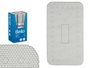 Berilo Tapis de Bain Antidérapant en Caoutchouc Gris 40x40x7 cm (Set de 6)