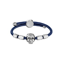Police Bracelet Konso SS avec bracelet en nylon bleu