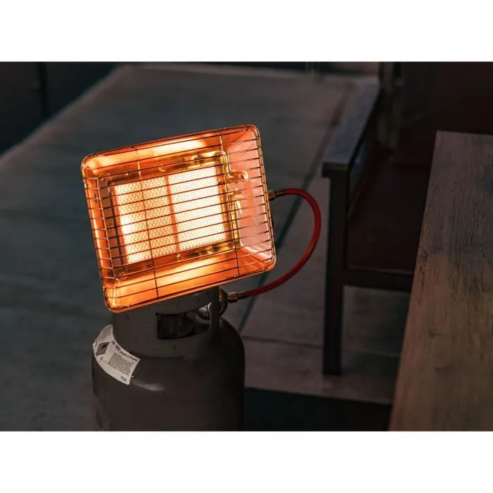 Rothenberger - Chauffage infrarouge de chantier 4200 W - Chauffage mobile au propane avec détendeur et flexible - Gris
