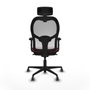 Piqueras y Crespo Chaise de Bureau avec Appui-tête Jorquera 2D036G2 Bordeaux