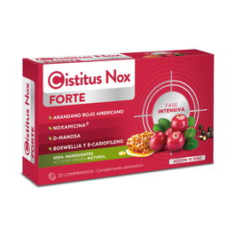 Cistitus Cistitus Nox Forte Comprimés 20 unités, avec Noxamycine, Canneberge, D-Mannose, Boswellia