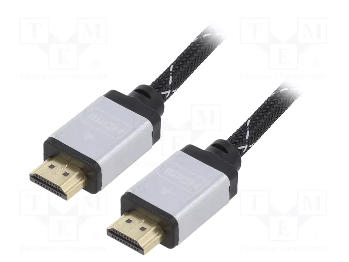 GEMBIRD Câble HDMI Select Plus 1m noir textile GEMBIRD Câble HDMI Select Plus 1m noir textile