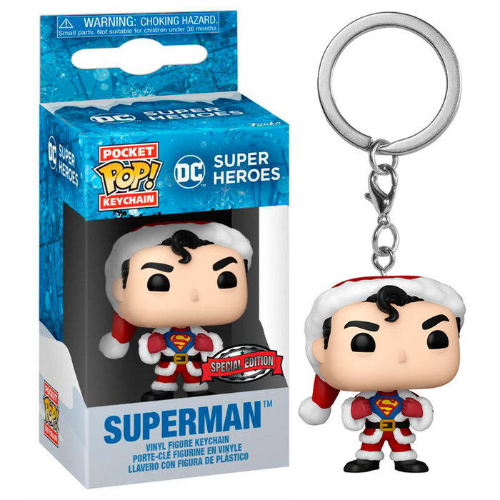 FUNKO Llavero Pocket POP DC Comics Holiday Superman Exclusive