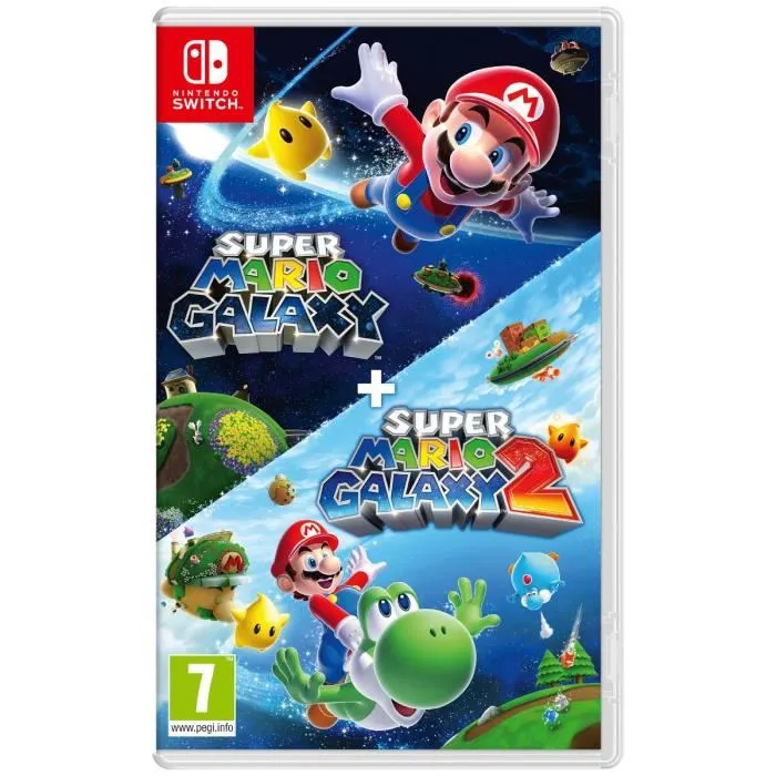Nintendo Super Mario Galaxy + Super Mario Galaxy 2 - Compilation de Jeux pour Nintendo Switch - Édition Française - Interface Améliorée, Contrôles Classiques ou par Mouvements Nintendo Super Mario Galaxy + Super Mario Galaxy 2 - Compilation de Jeux pour Nintendo Switch - Édition Française - Interface Améliorée, Contrôles Classiques ou par Mouvements