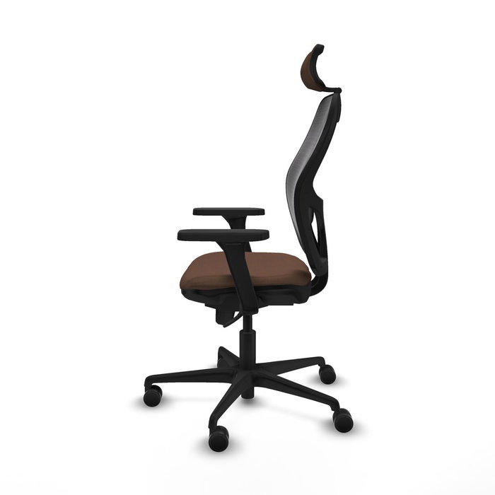 Piqueras y Crespo Chaise de Bureau avec Appui-tête 3D036N2 Noir et Brun foncé Piqueras y Crespo Chaise de Bureau avec Appui-tête 3D036N2 Noir et Brun foncé