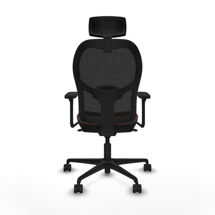 Piqueras y Crespo Chaise de Bureau avec Appui-tête 3D036N2 Noir et Brun foncé Piqueras y Crespo Chaise de Bureau avec Appui-tête 3D036N2 Noir et Brun foncé
