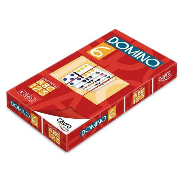 Cayro - Jeu de dominos double six couleurs - 28 pièces en plastique - Dimensions pièce: 5.1x2.5x0.8 cm - À partir de 6 ans - Langues: espagnol, anglais, français Cayro - Jeu de dominos double six couleurs - 28 pièces en plastique - Dimensions pièce: 5.1x2.5x0.8 cm - À partir de 6 ans - Langues: espagnol, anglais, français