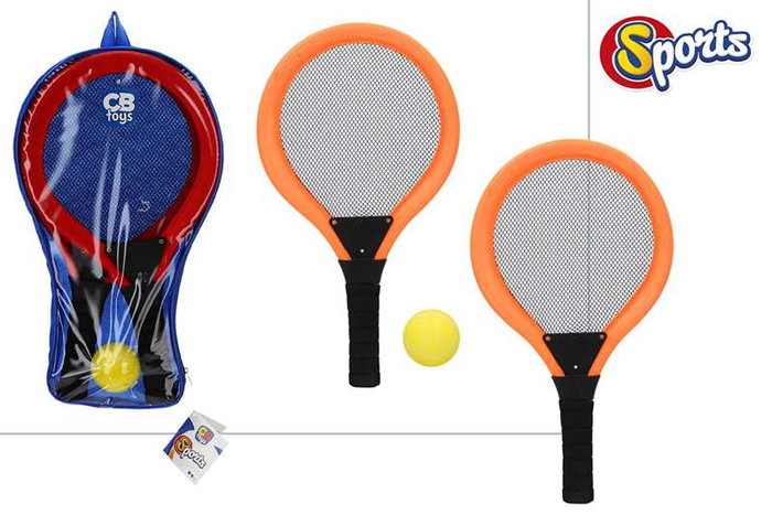 Color Baby - Set de raquettes avec balle en mousse 3 pièces pour enfants - Modèles assortis - Dès 3 ans