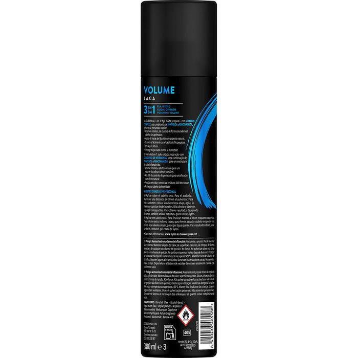 Syoss Laque VOLUME LIFT 300 ml pour Cheveux Fins, Fixation & Volume Intense 48h