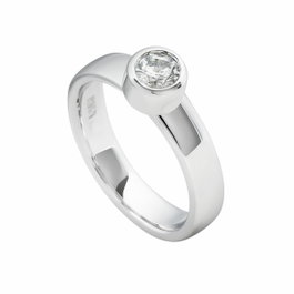 Diamonfire Anneau en Argent et Zirconia 5mm Taille 16
