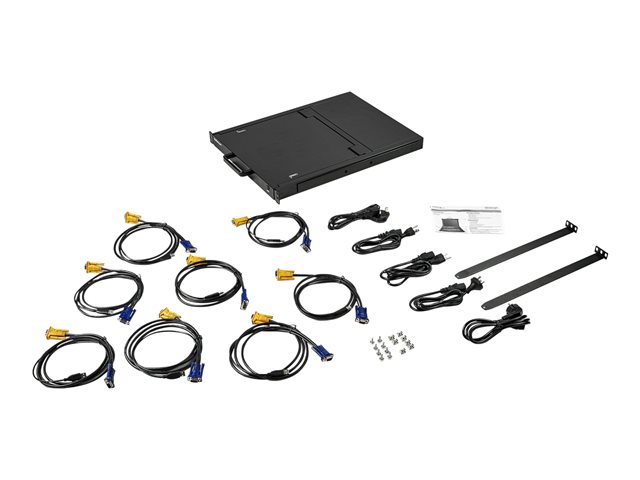 Startech RKCONS1708K Console KVM 8 Ports Montage Rack 1U avec écran LCD 17 pouces clavier QWERTY et touchpad Startech RKCONS1708K Console KVM 8 Ports Montage Rack 1U avec écran LCD 17 pouces clavier QWERTY et touchpad