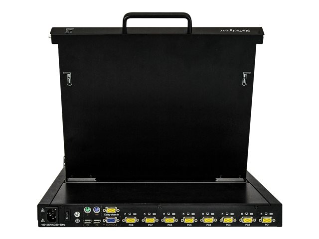 Startech RKCONS1708K Console KVM 8 Ports Montage Rack 1U avec écran LCD 17 pouces clavier QWERTY et touchpad Startech RKCONS1708K Console KVM 8 Ports Montage Rack 1U avec écran LCD 17 pouces clavier QWERTY et touchpad