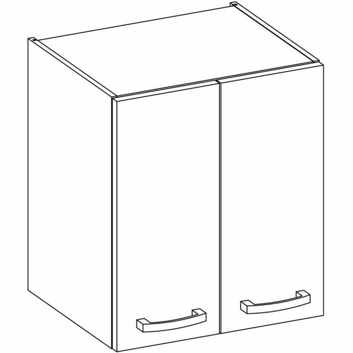 LASSEN Meuble haut à portes battantes - Gris mat