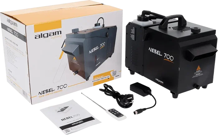 ALGAMLIGHT Nebel 700 - Machine à fumée dense 700W avec télécommande et DMX512 pour événements et scènes ALGAMLIGHT Nebel 700 - Machine à fumée dense 700W avec télécommande et DMX512 pour événements et scènes