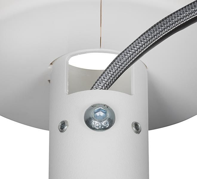 B-Tech BT5920 Fixation de Montage au Plafond pour Poteaux Ø38mm, Blanc - Support d'Installation Lourd pour Équipements CCTV et AV