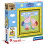 CLEMENTONI Puzzle Cadre Peppa Pig 60 Pièces, 27x27 cm - Cadre à Puzzler, Taille Boîte 29.7x29.7x5.3 cm