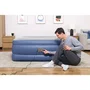 Bestway - Lit gonflable Tritech 2 places avec pompe intégrée (152 x 203 x 46 cm) - Revêtement antimicrobien pour camping