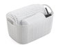 Berilo Set 3 pièces Salle de Bain Blanc avec Tapis, Panier et Distributeur 24x14x15 cm (Set de 12)